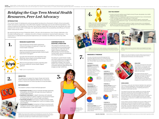 Teen CEO Alejandra Wells' Study Highlights Effectiveness of Peer-Led Mental Health Initiatives