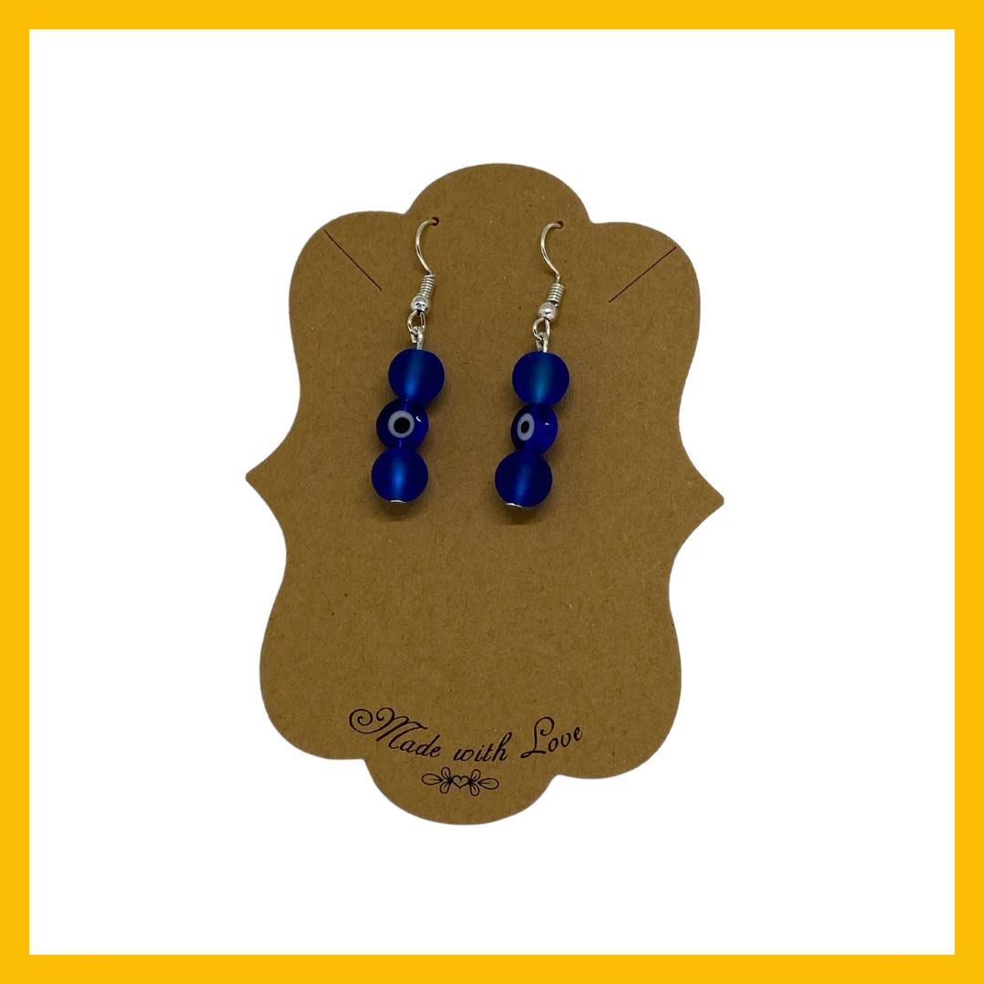 Blue Evil Eye Earrings