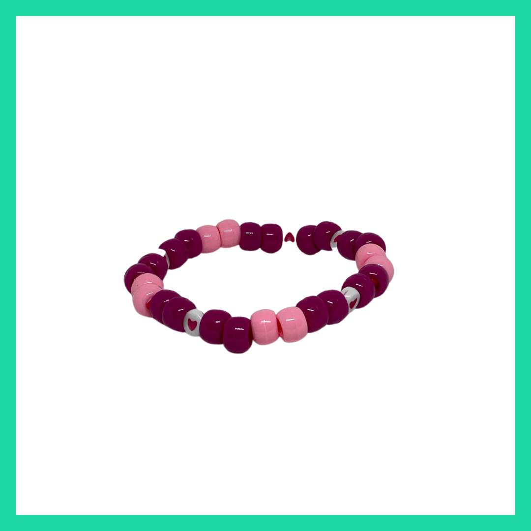 Pony Beads of Courage - Burgundy and Pink