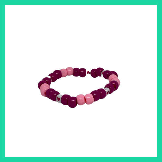 Pony Beads of Courage - Burgundy and Pink