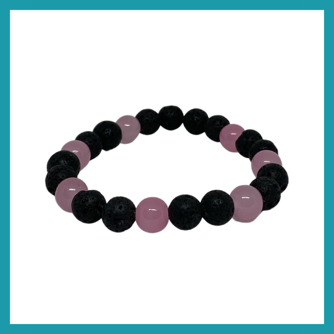 Hiya Hope Bracelet - Lavender and Black